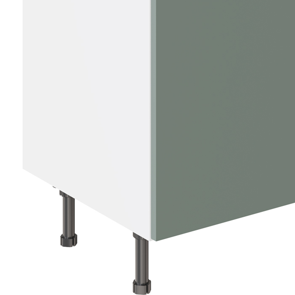 Kitchen Kit Slab Supermatt Agave Green Drawerline Base Cabinet 600mm Image 3