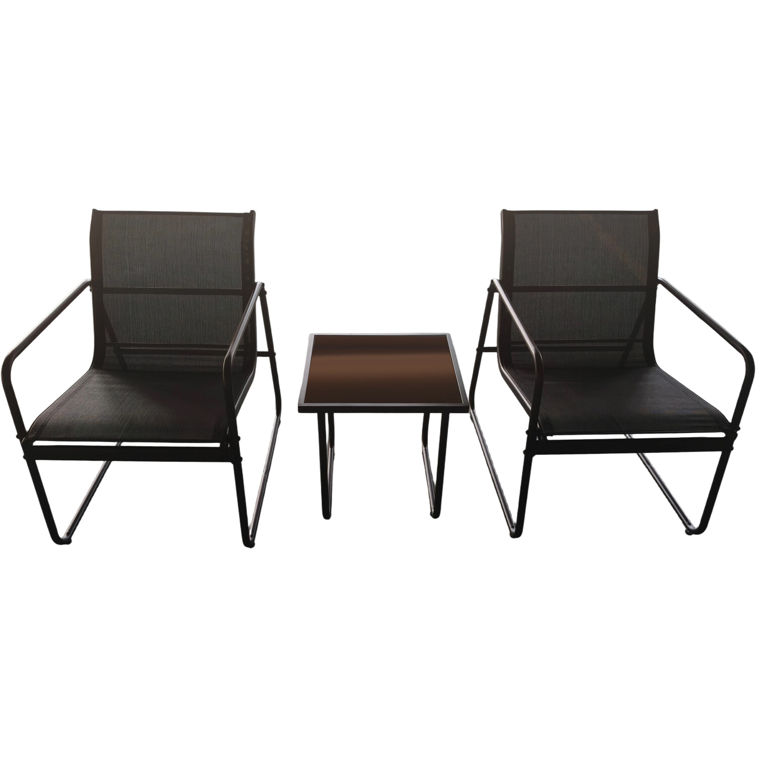 Freya Sling Bistro Set Black Image 2