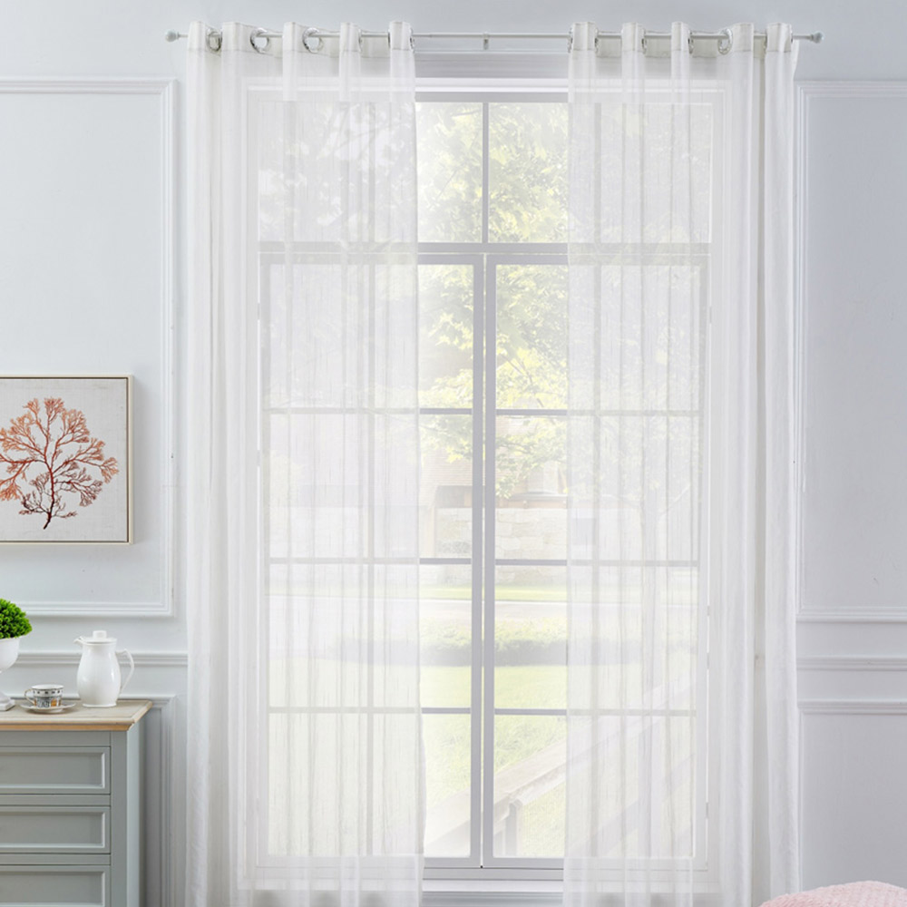 Homemaker 120-210cm Extendable White Curtain Pole Image 5