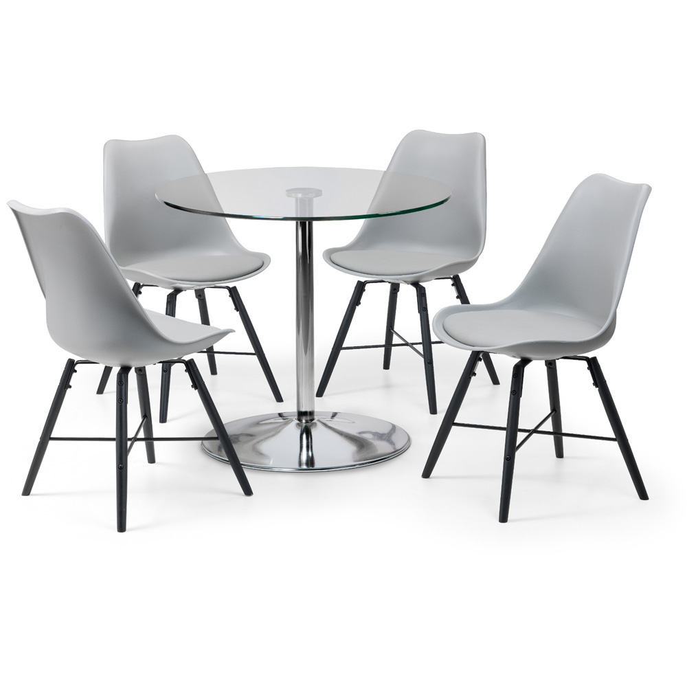 Julian Bowen Kari Set of 2 Grey and Black Dining Chair Image 5