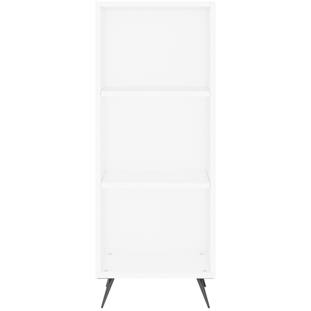 vidaXL 3 Shelf White Tall Storage Cabinet Image 4