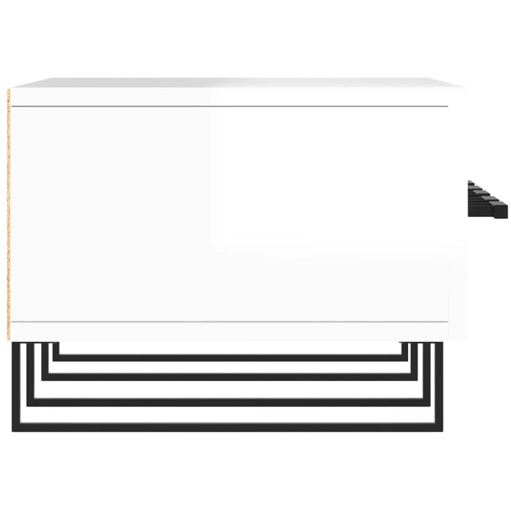 vidaXL 3 Drawer High Gloss White TV Cabinet Image 7