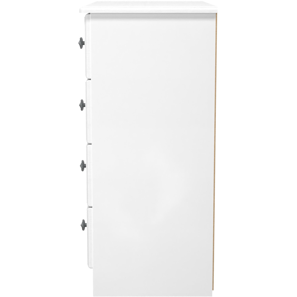 Crowndale Pembroke 4 Drawer Matt White Chest of Drawers Ready Assembled Image 4