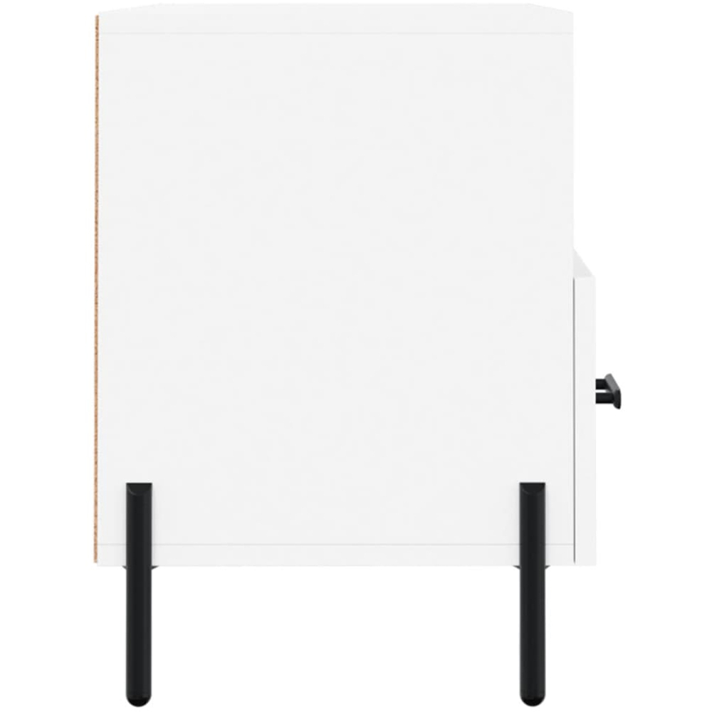 vidaXL 2 Drawer 2 Shelf White TV Cabinet Image 7