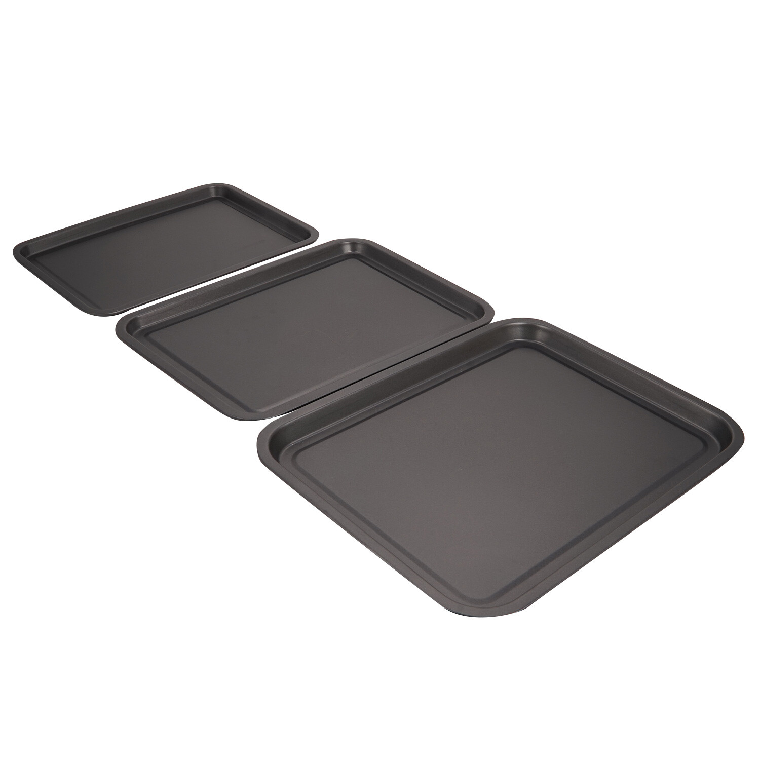 Black Oven Tray Set of 3 Image 2