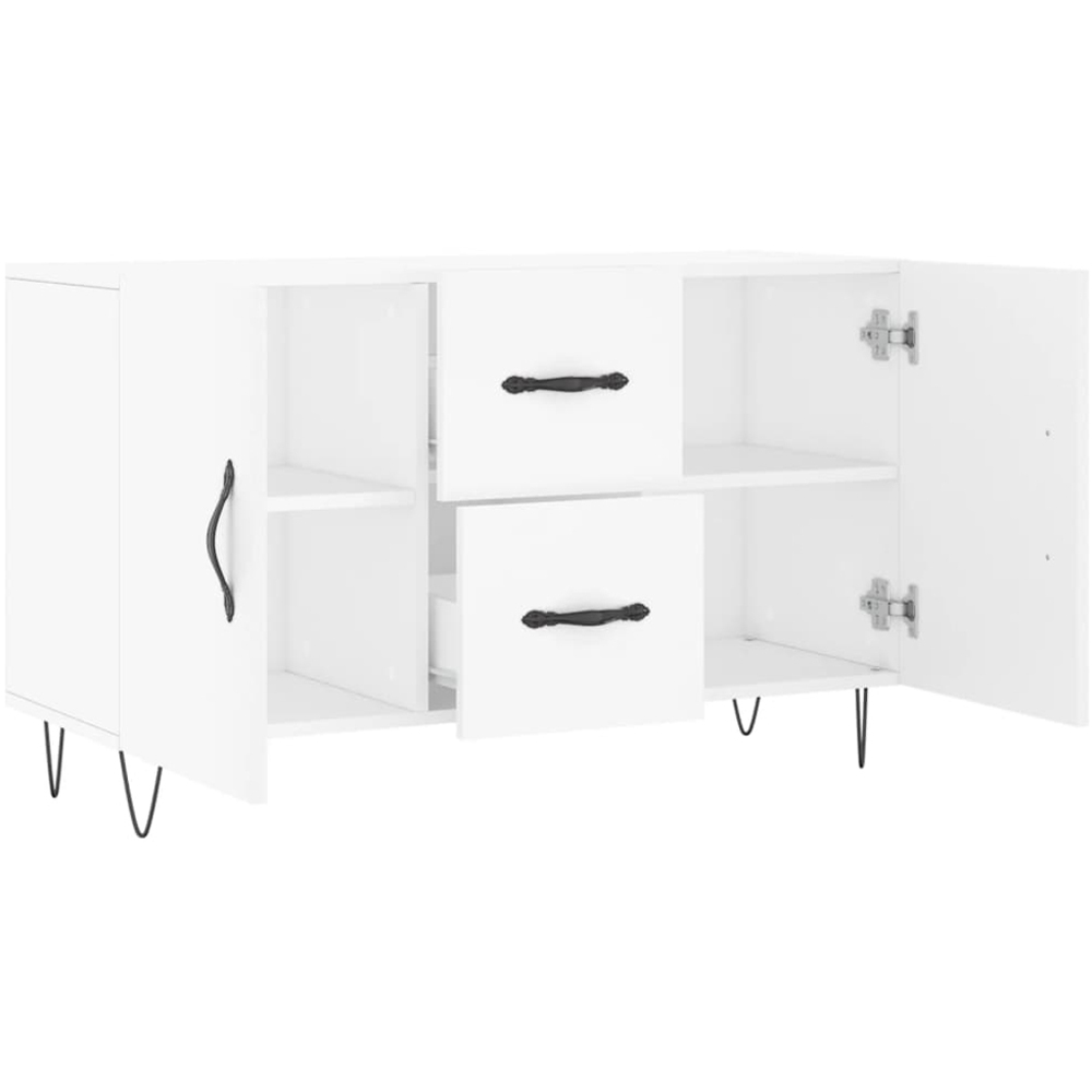 vidaXL 2 Door 2 Drawer White Sideboard Image 5