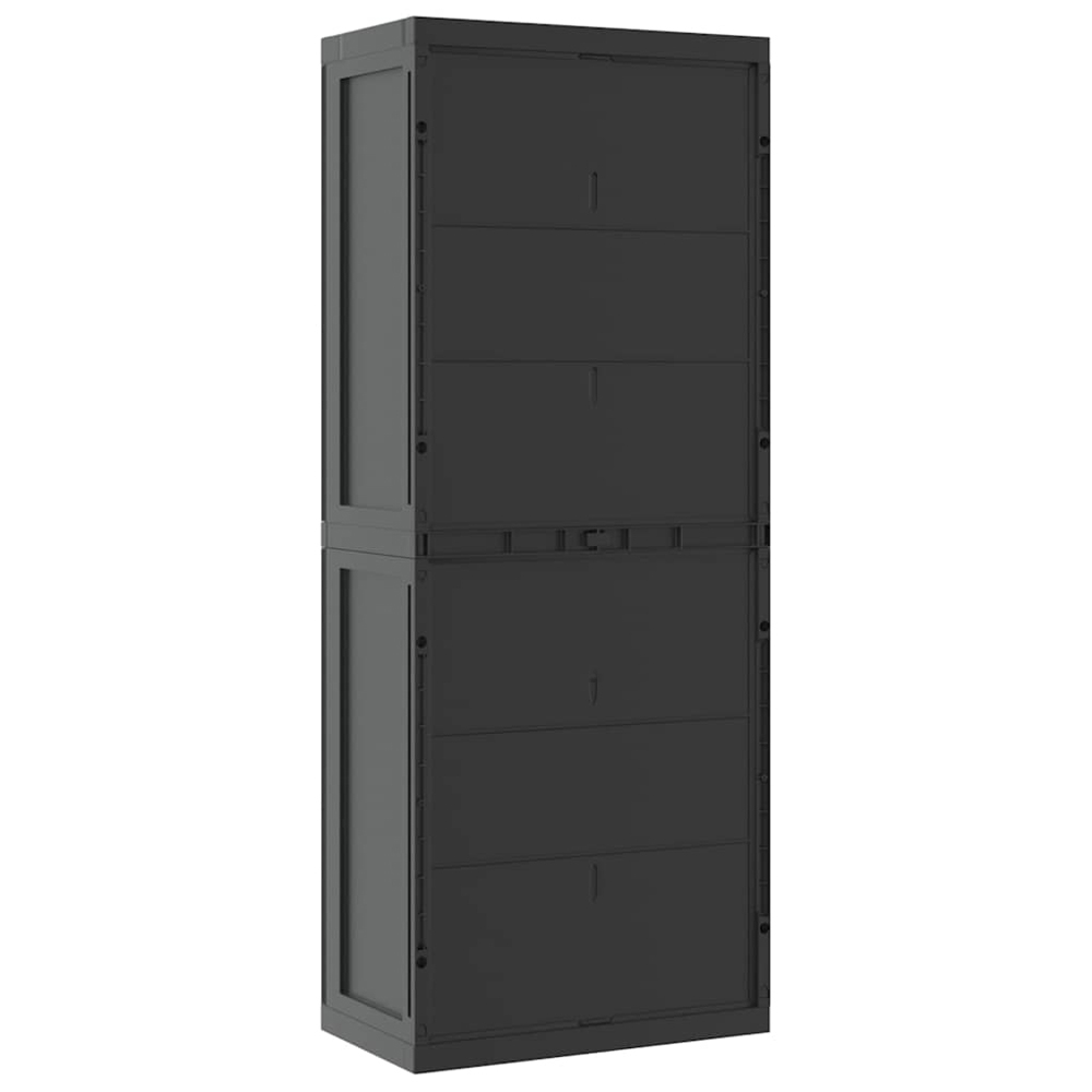 vidaXL 2 Door Black Outdoor Storage Cabinet Image 3