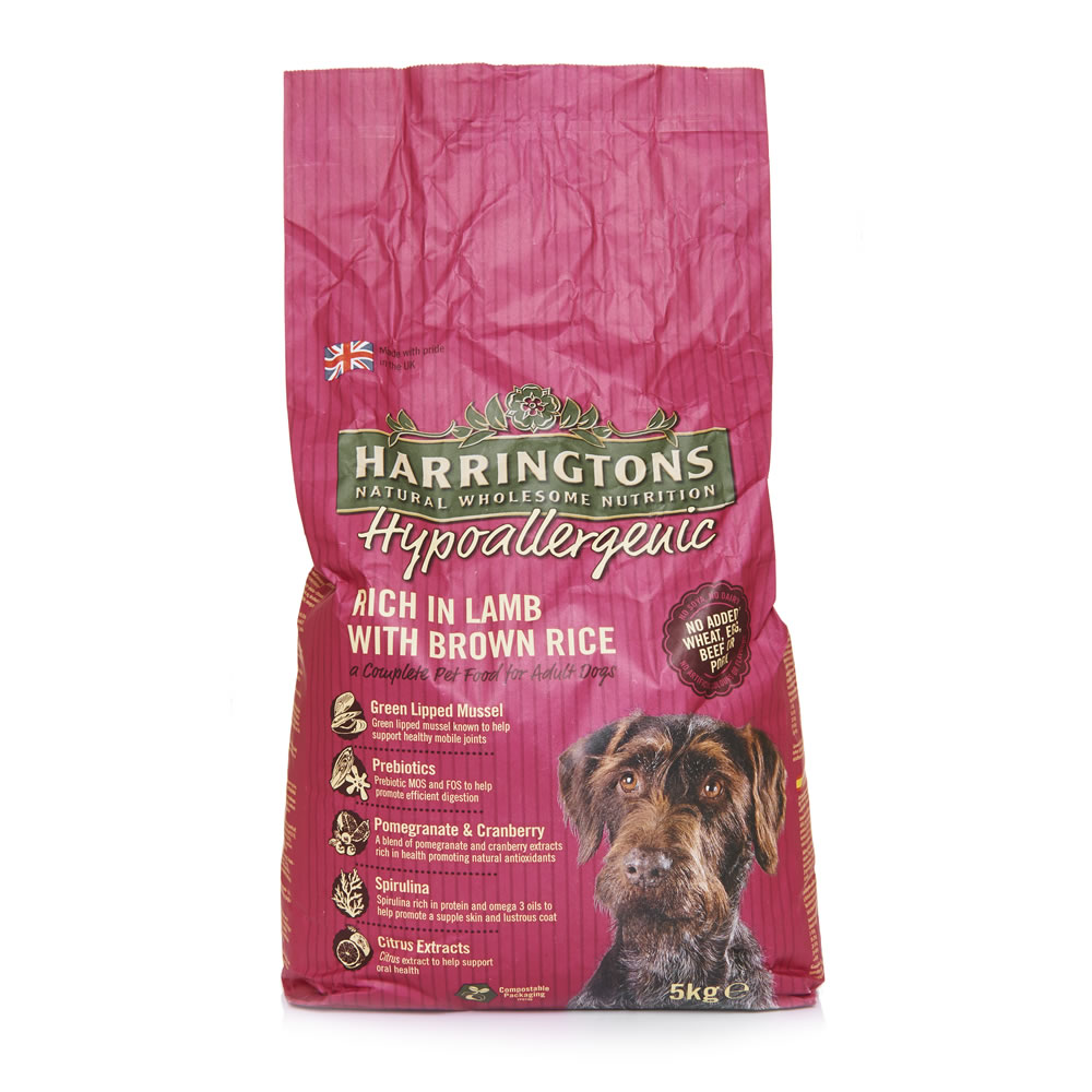 Harringtons Hypoallergenic Lamb and Brown Rice Dog Food 5kg Wilko