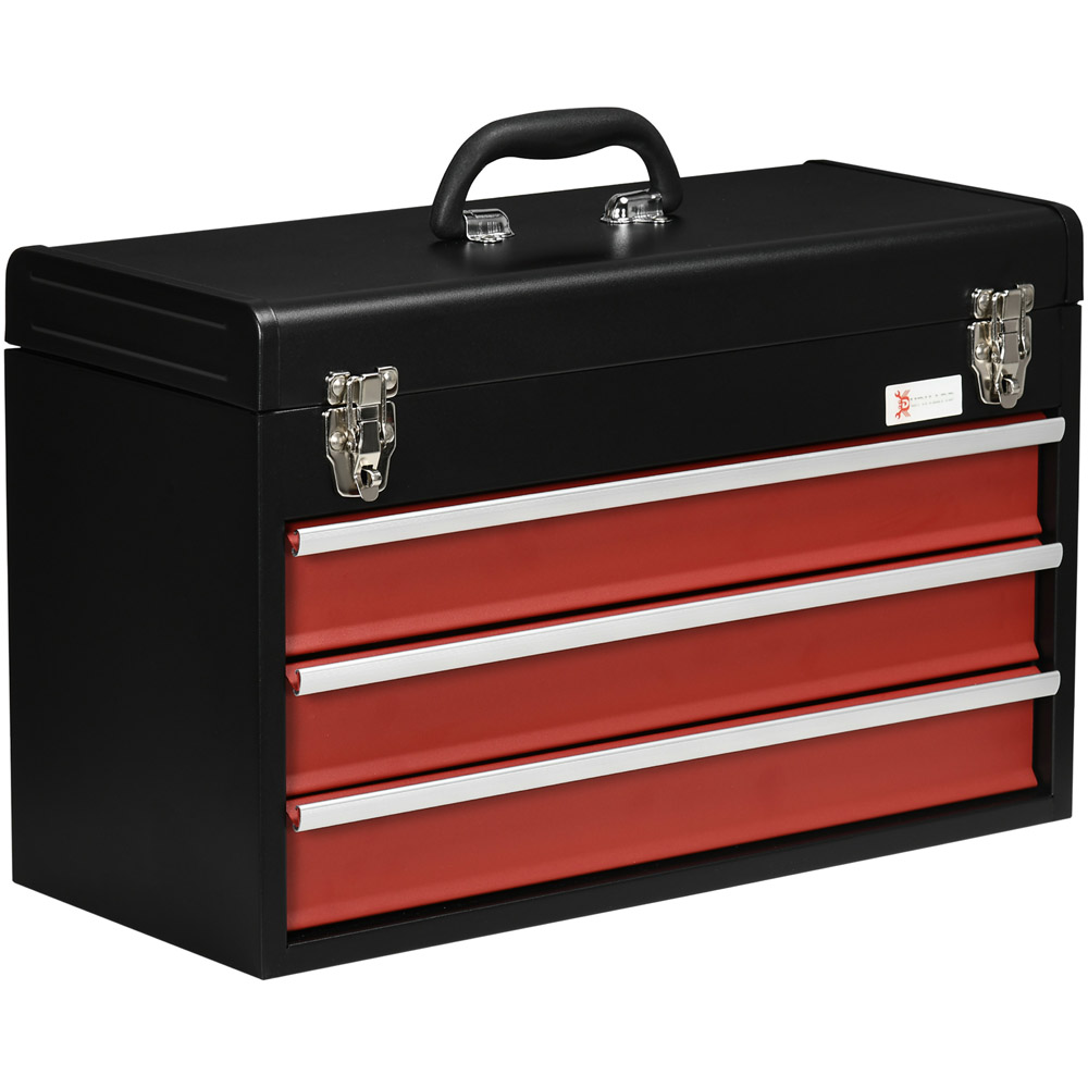 Durhand 3 Drawer Black Tool Chest Image 1