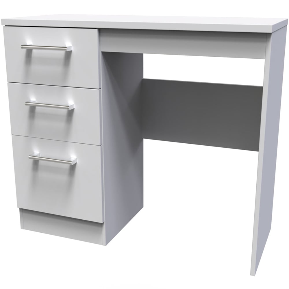 Crowndale Devon 3 Drawer Grey Dressing Table Image 2