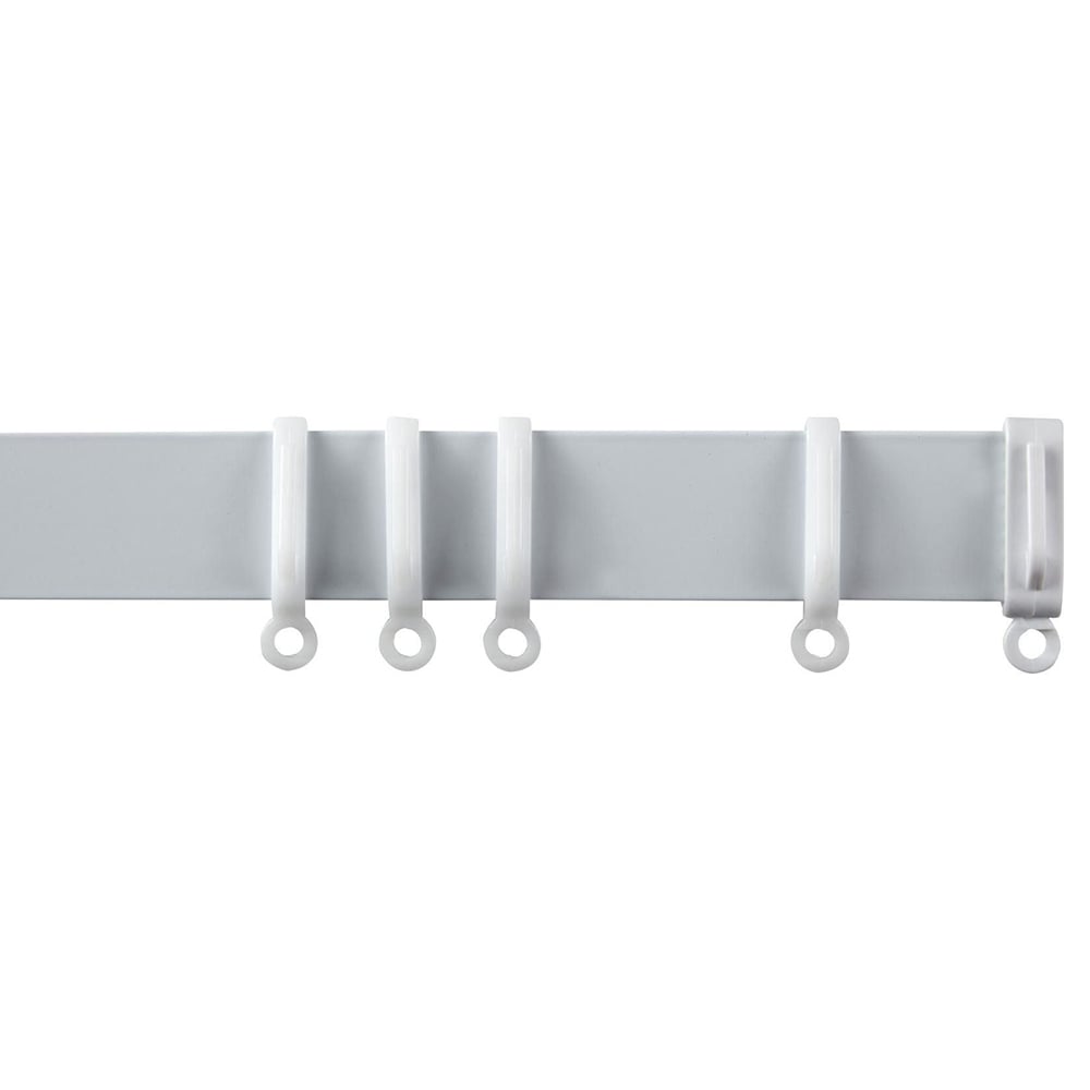 New Edge Blinds 270cm Straight Aluminium White Curtain Track Image