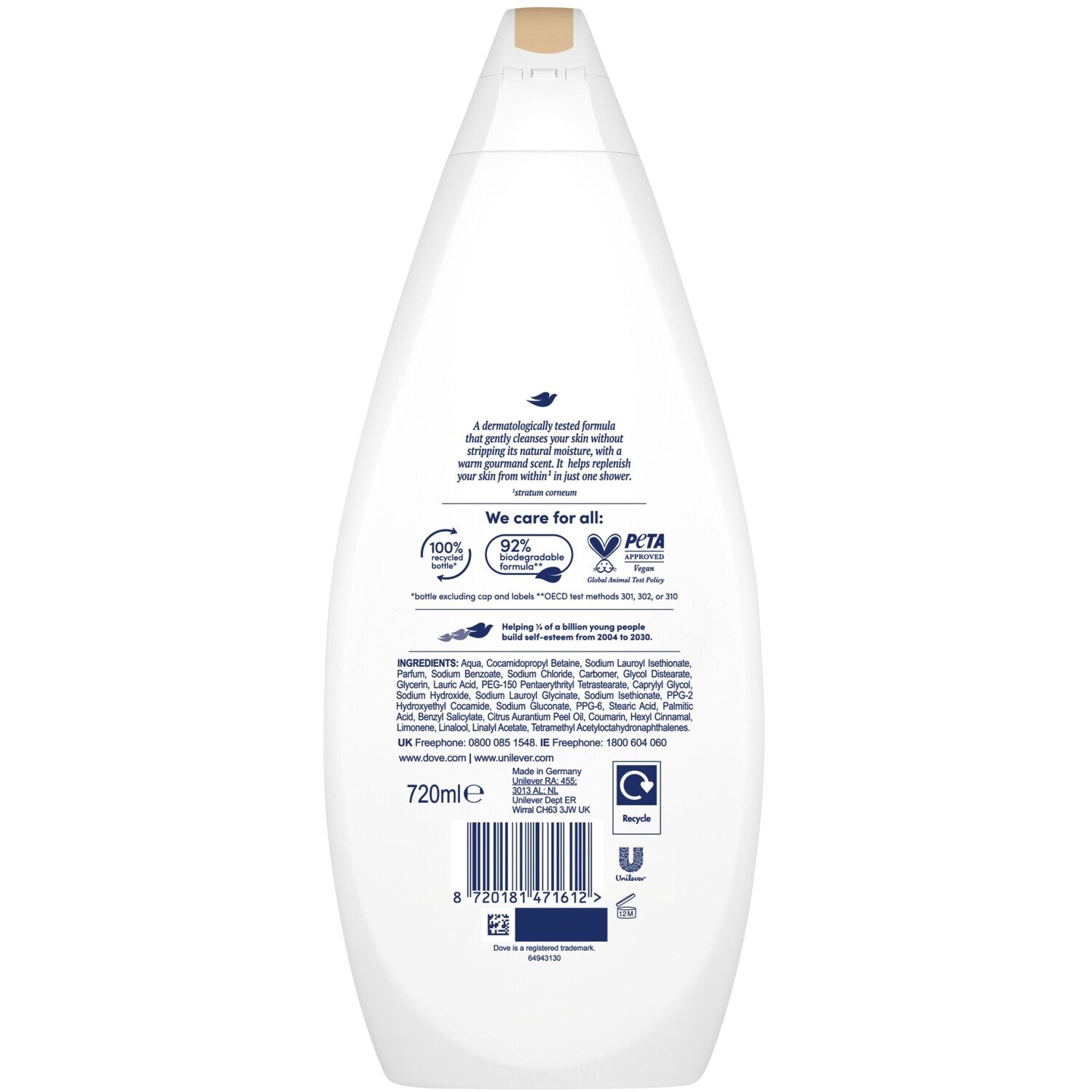 Dove Gentle Pamper Body Wash 720ml Image 2