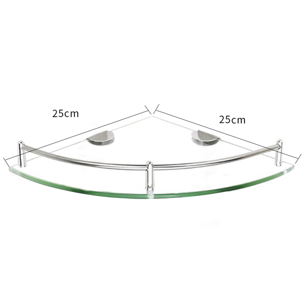 Living And Home Silver Wall Mounted Corner Shelf Image 4