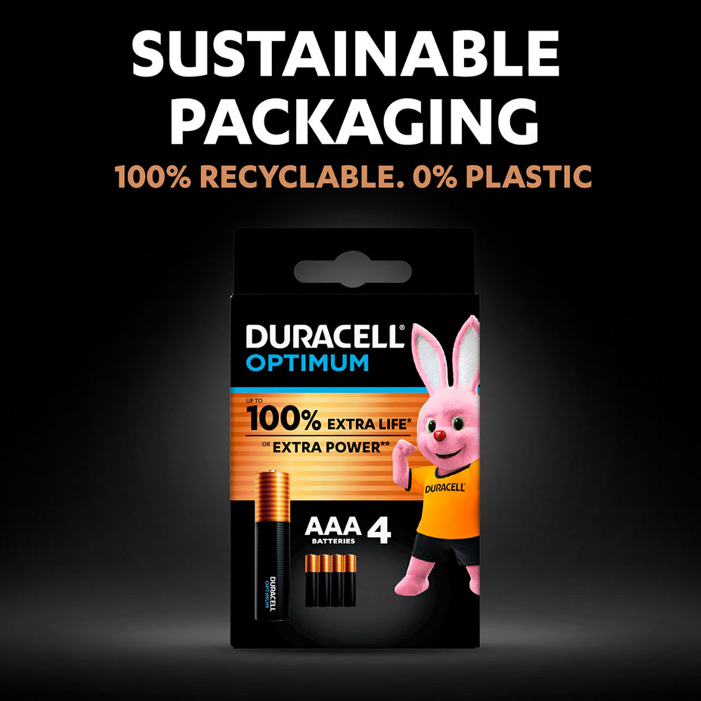 Duracell Optimum AAA Batteries 4 Pack Image 7