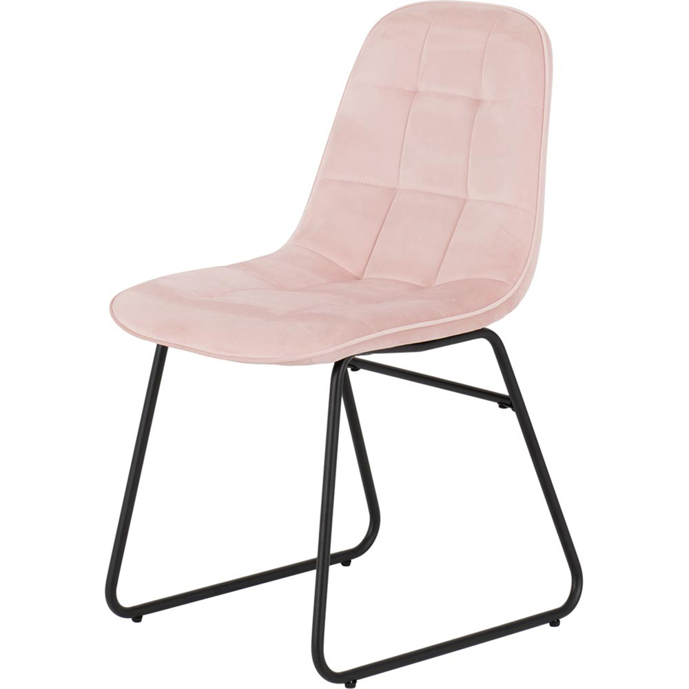 Seconique Athens Lukas 4 Seater Dining Set Concrete and Baby Pink Image 4