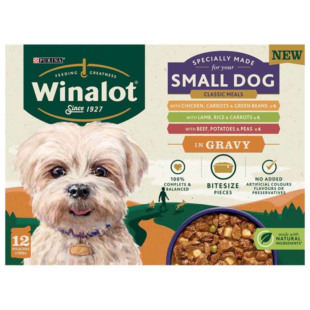 Purina Winalot Mixed in Gravy Small Dog Food Pouches 100g Case of 4 x