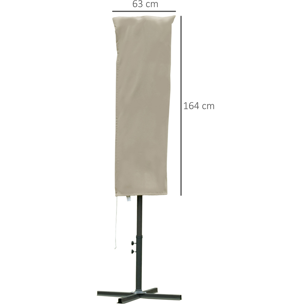 Outsunny Garden Parasol Cover with Rod and Zipper Image 8