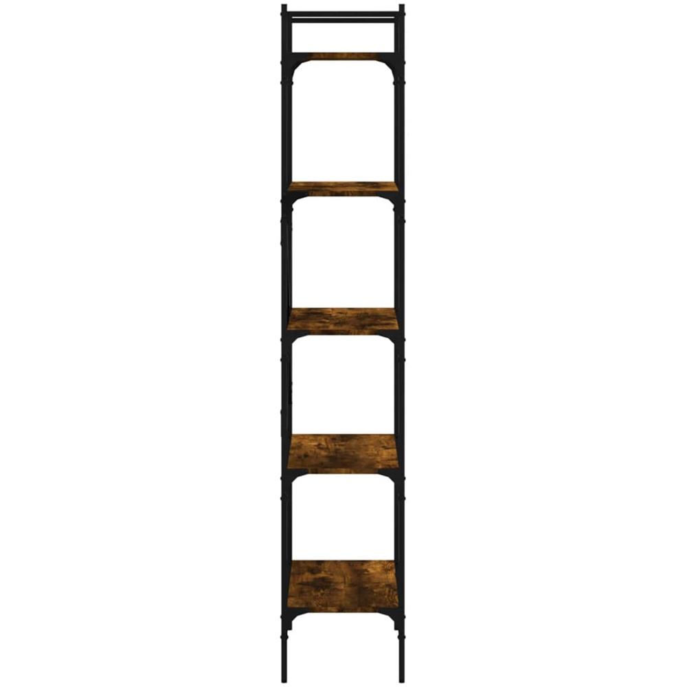 vidaXL 5 Shelf Smoked Oak Bookcase Image 5
