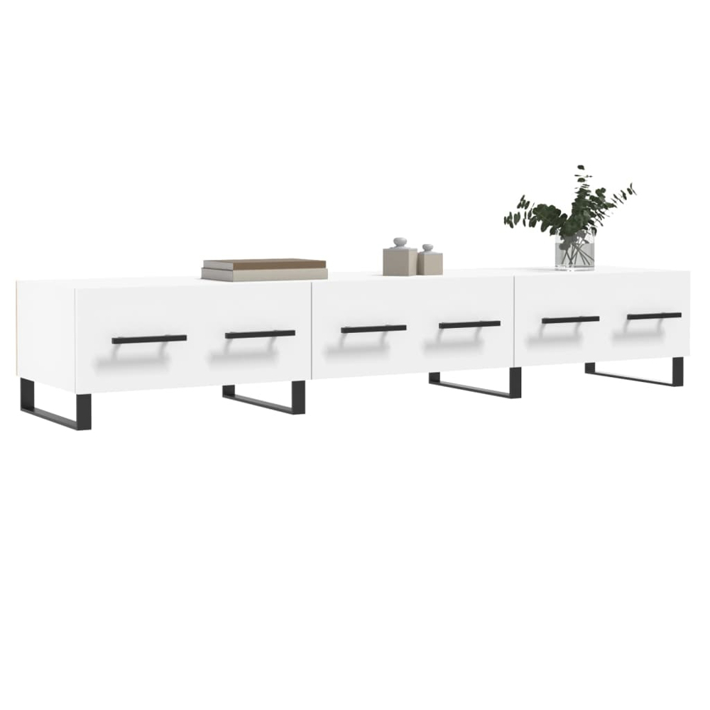 vidaXL 3 Drawer White TV Cabinet Image 3