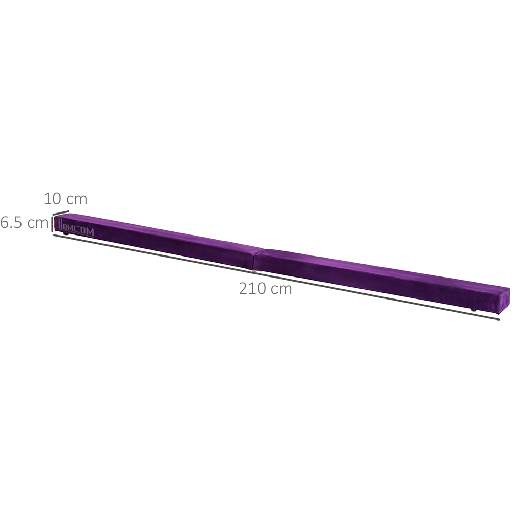 HOMCOM Purple Foldable Gymnastics Balance Beam 210cm Image 9