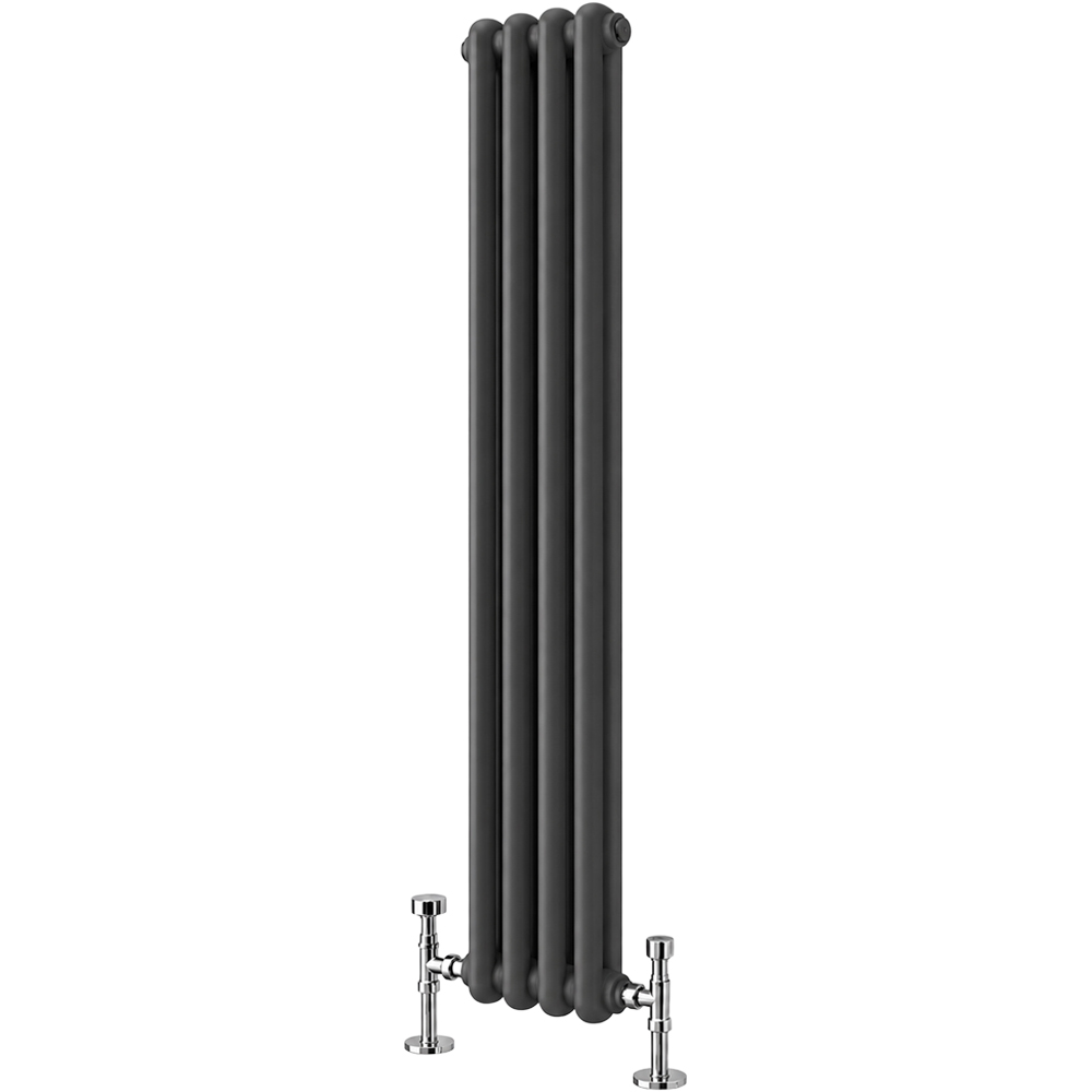 Go Bathrooms Uxbridge Anthracite Vertical Traditional Colosseum Radiator 1800 x 200mm Image 1