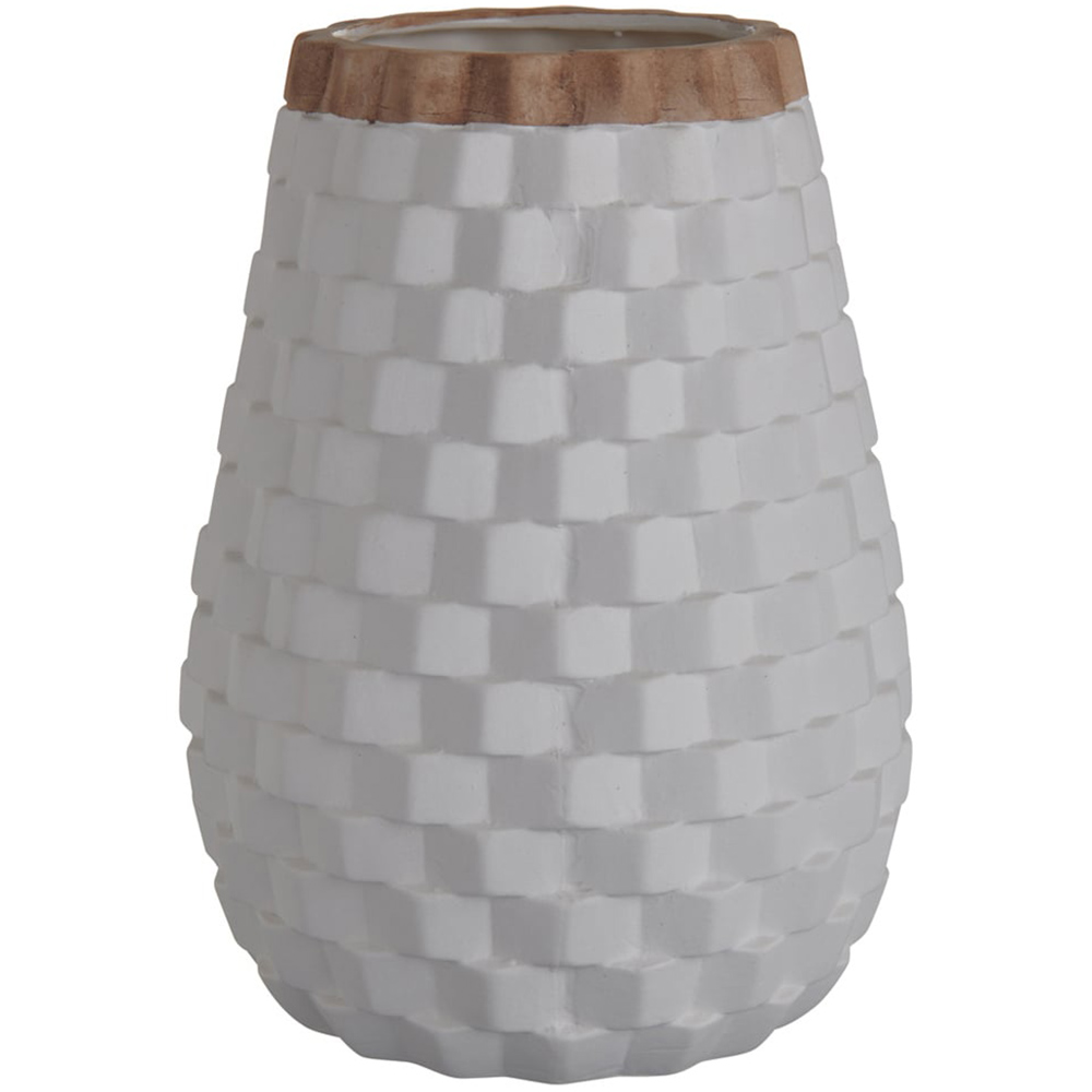 Wilko Matte Ceramic Honeycomb Vase Image 2