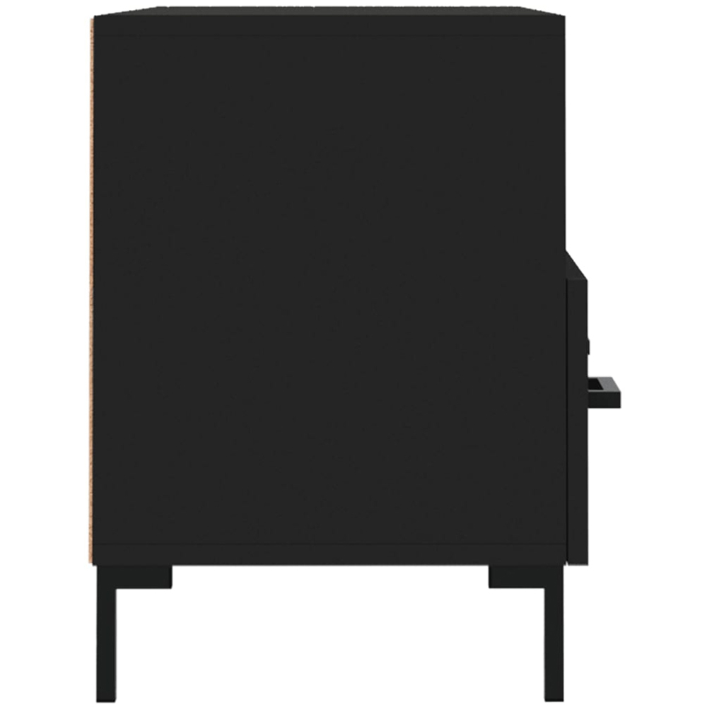 vidaXL 2 Drawer 2 Shelf Black TV Cabinet Image 7
