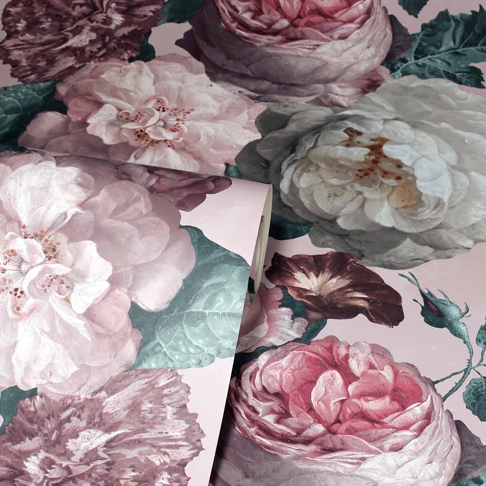 Arthouse Highgrove Floral Blush and Pink Wallpaper Image 2
