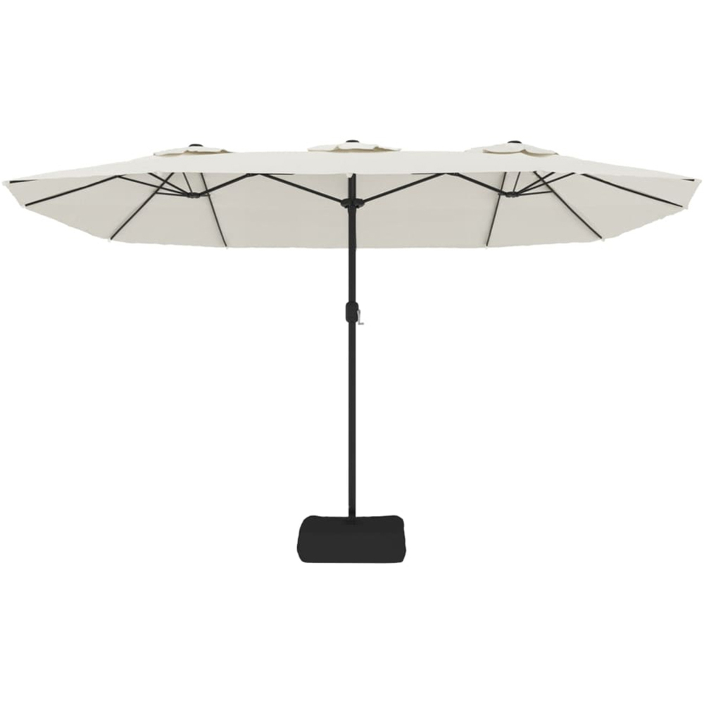vidaXL White Double Head Parasol 4.5 x 2.6m Image 3