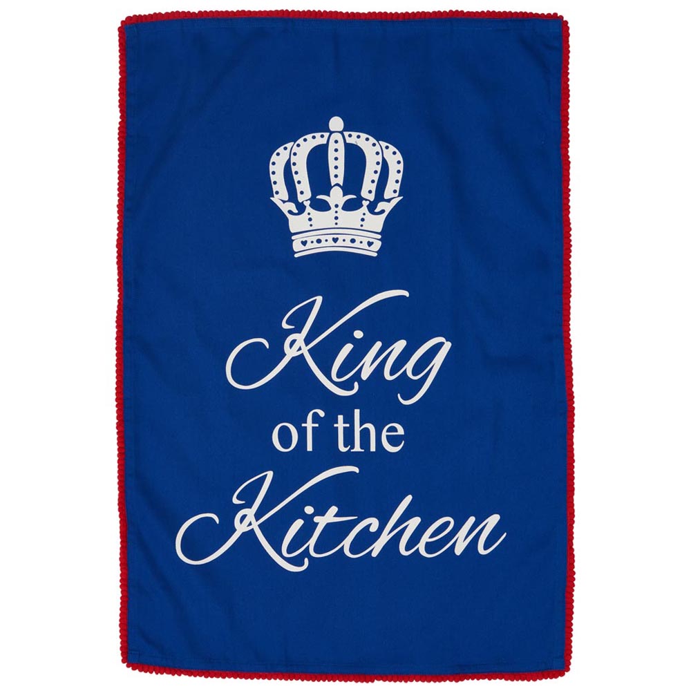 Wilko King of the Kitchen Tea Towel Image 1