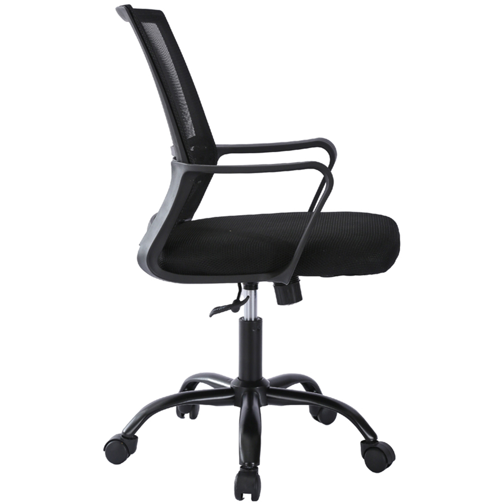 Black Swivel Height Adjustable Mesh Back Office Chair Image 4