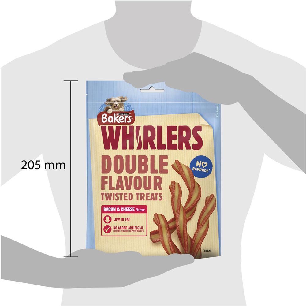 Bakers Whirlers Dog Treat Bacon and Cheese 130g Image 8
