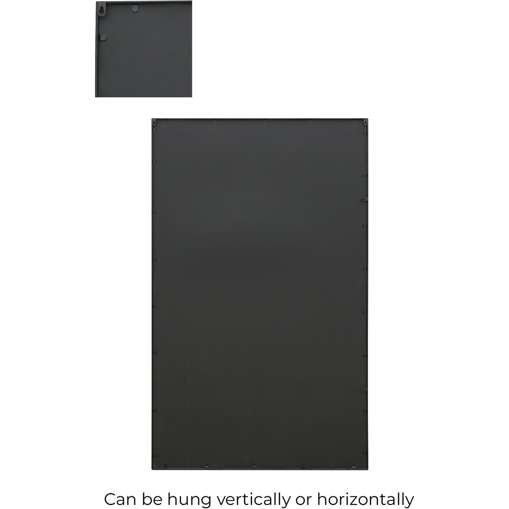 MirrorOutlet The Genestra Black Modern Wall and Leaner Garden Mirror 180 x 110cm Image 4