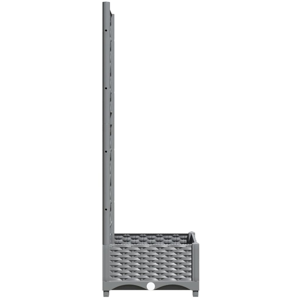 vidaXL Light Grey Polypropylene Garden Planter with Trellis 121.5 x 40 x 40cm Image 4