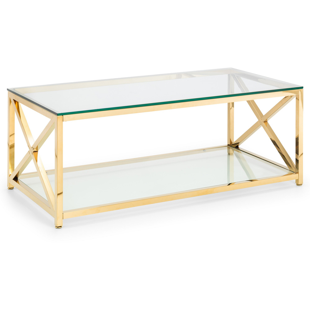 Julian Bowen Miami Gold Console Table Image 2