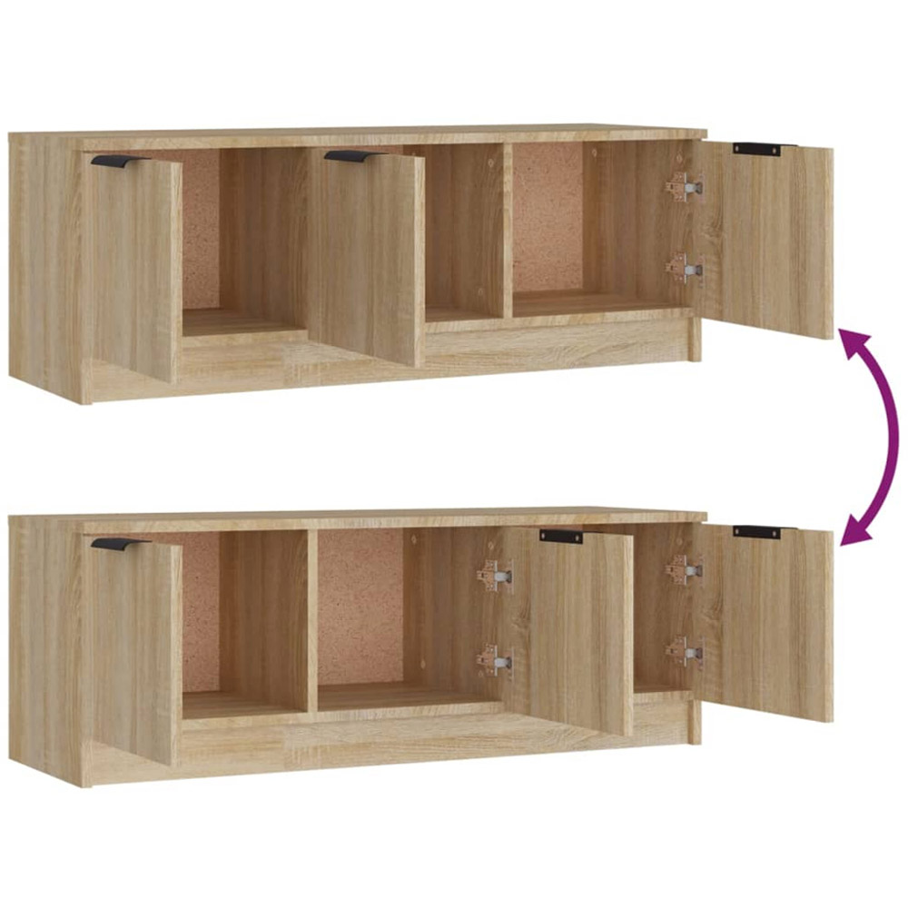 vidaXL 3 Door Sonoma Oak TV Cabinet Image 8