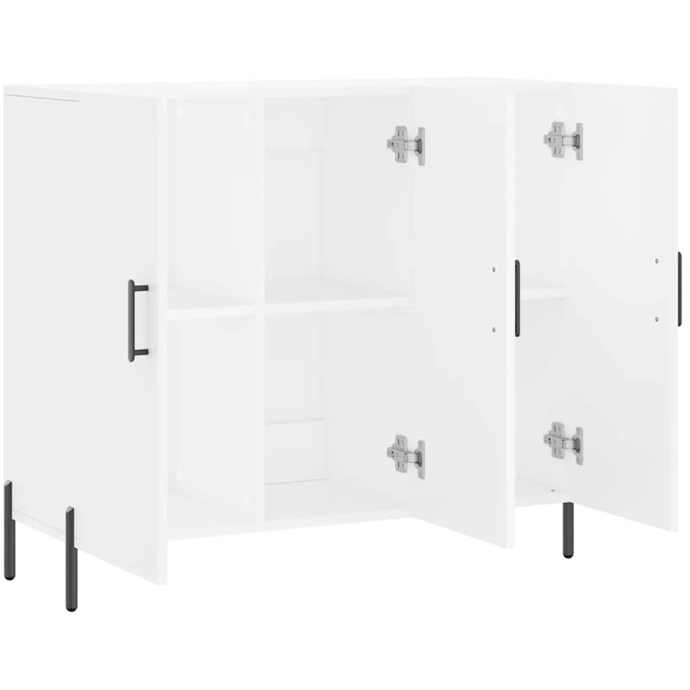 vidaXL 3 Drawer White Sideboard Image 5