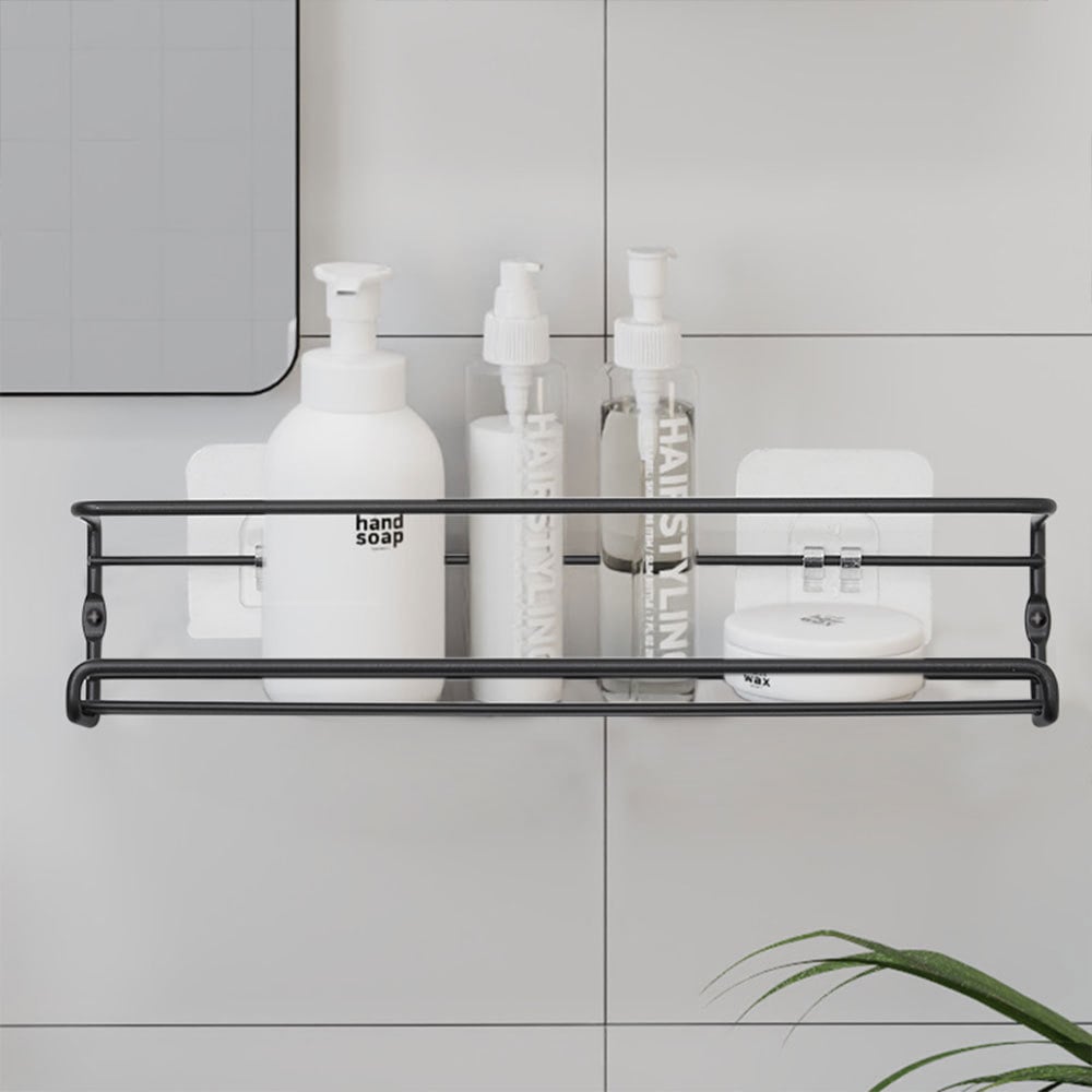 H&O Direct Black Wall Mounted Metal Spice Rack 4 Pack Image 2