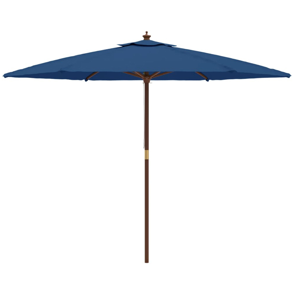 vidaXL Blue Garden Parasol 2.4 x 2.9m Image 3