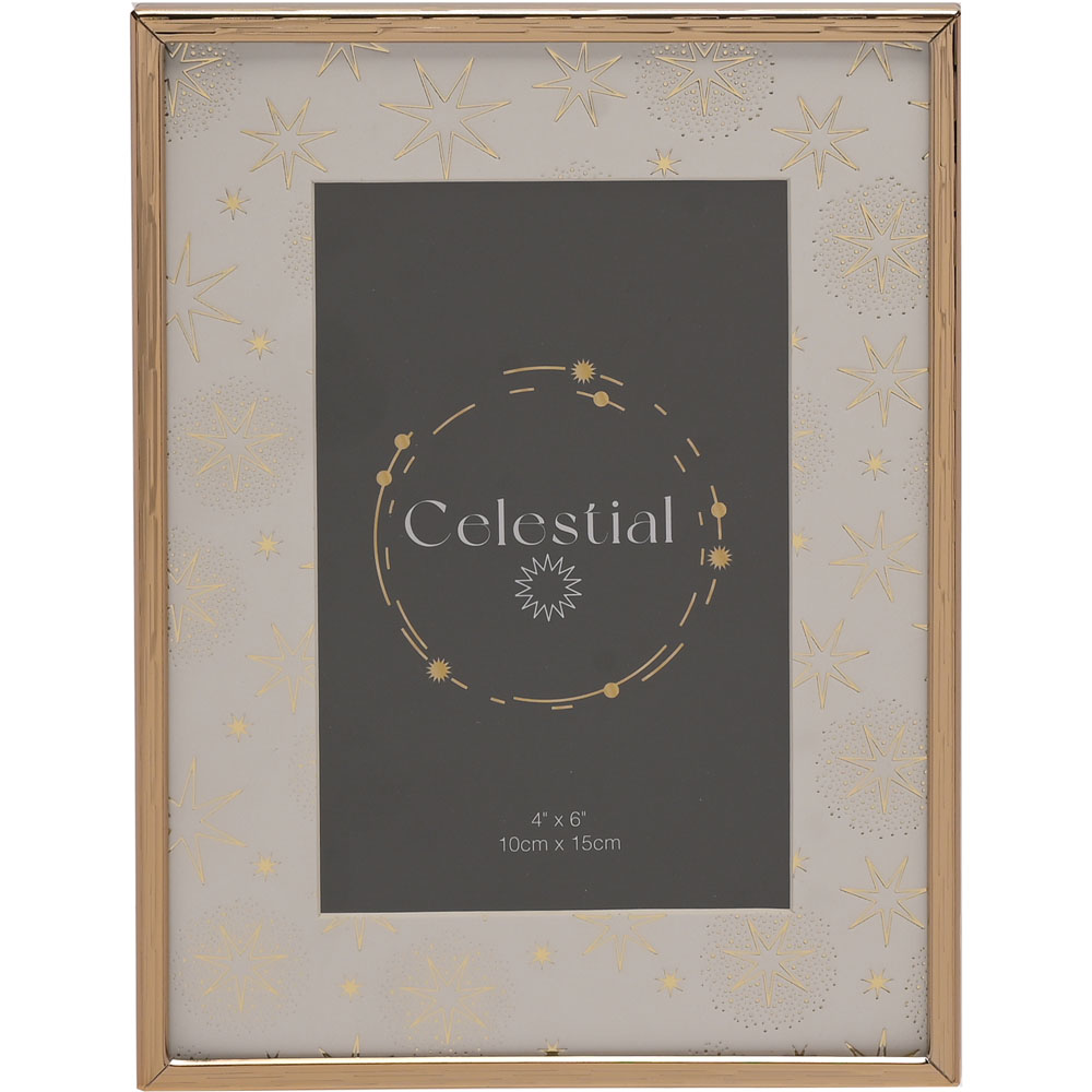The Christmas Gift Co Celestial Gold Photo Frame 4 x 6 inch Image 1
