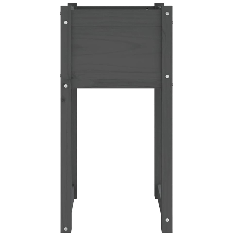 vidaXL Grey Solid Pine Wood Garden Planter 81 x 40 x 40cm Image 4