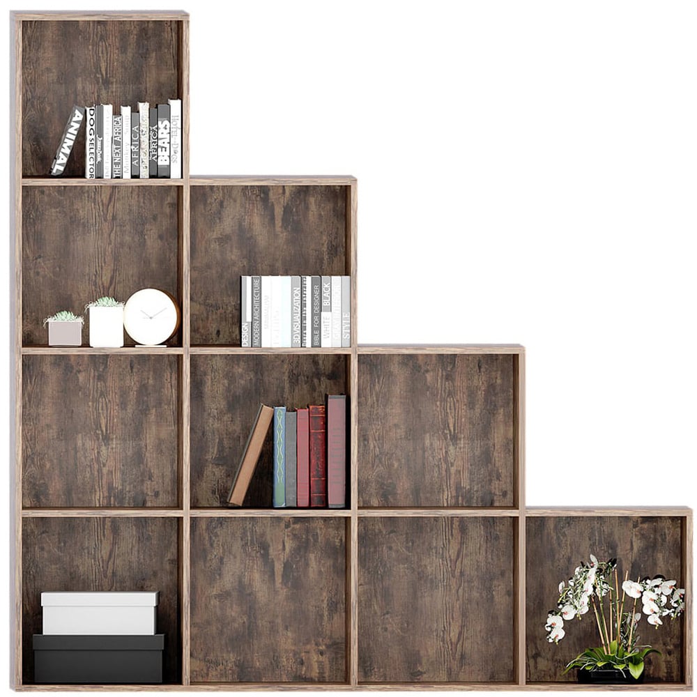 Vida Designs Durham 10 Shelf Dark Wood Cube Storage Unit Image 7