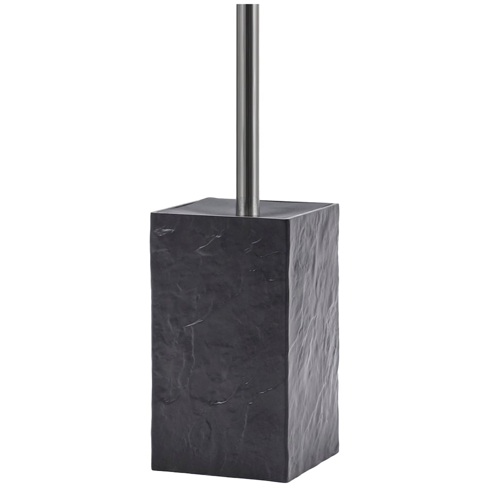 Denver Grey Rock Effect Toilet Brush Holder Image 1