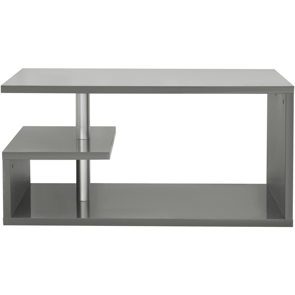 Comfy Living Grey High Gloss Abstract LED Coffee Table Image 4