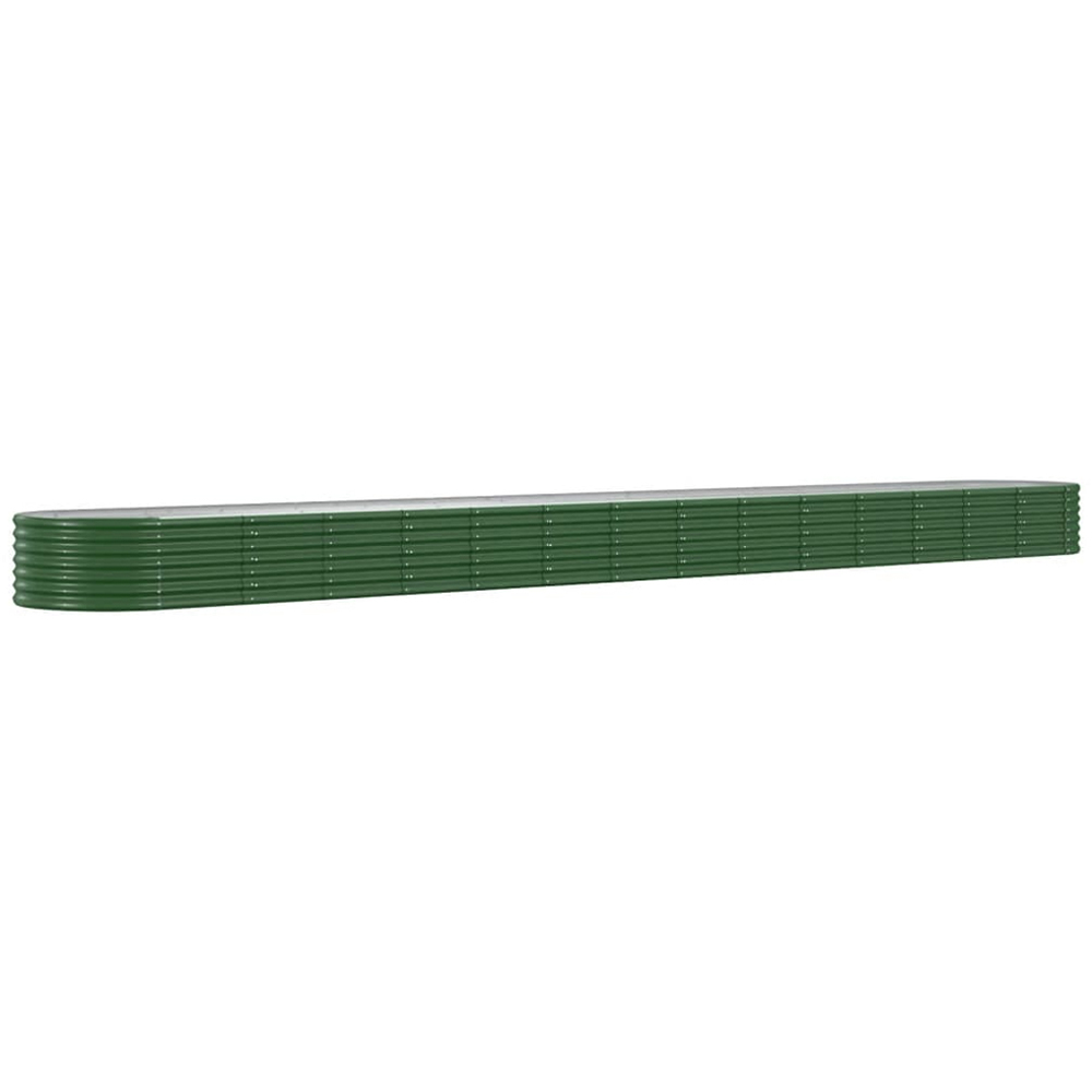 vidaXL Green Steel Raised Garden Bed 36 x 620 x 80cm Image 1