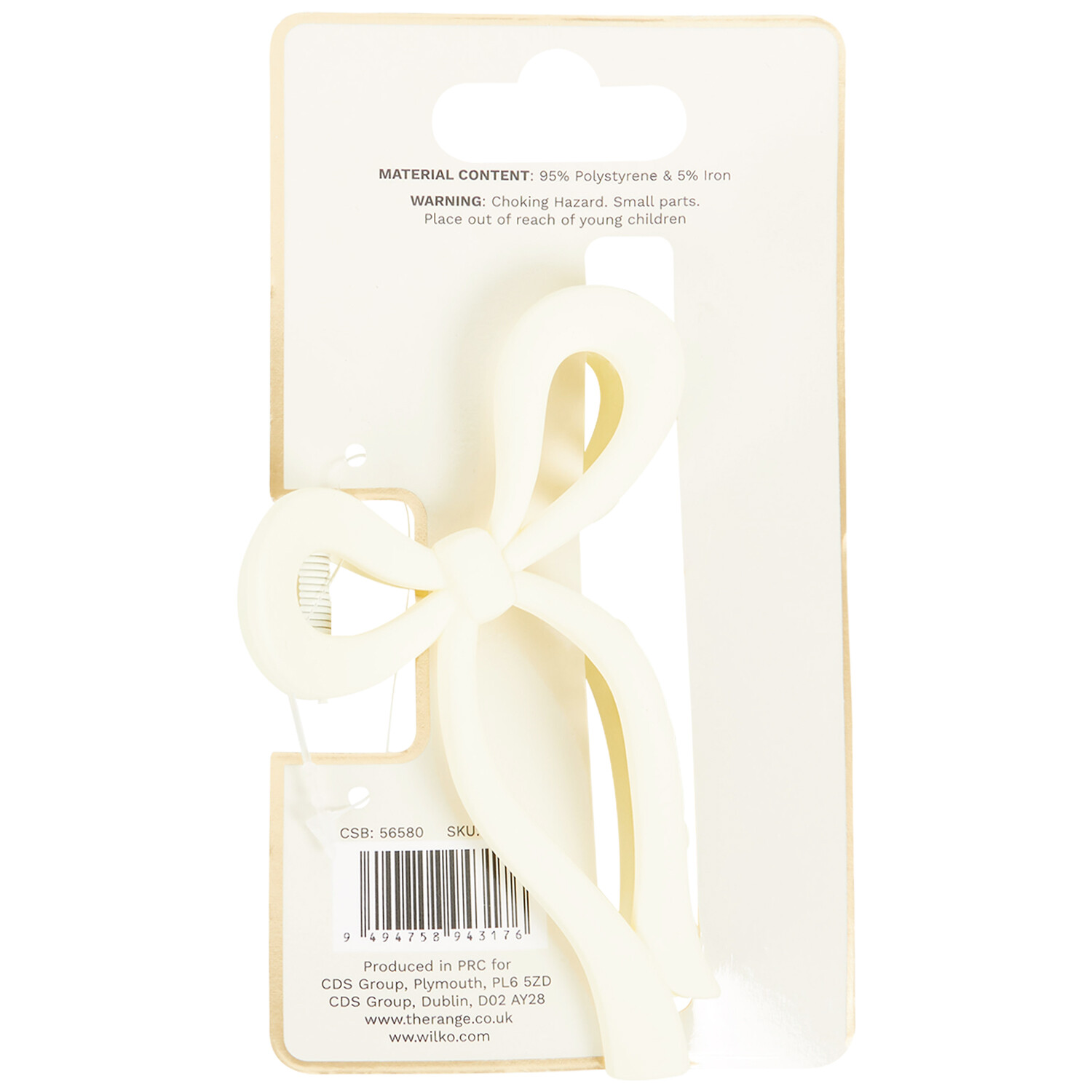 Bow Claw Clip White Image 2