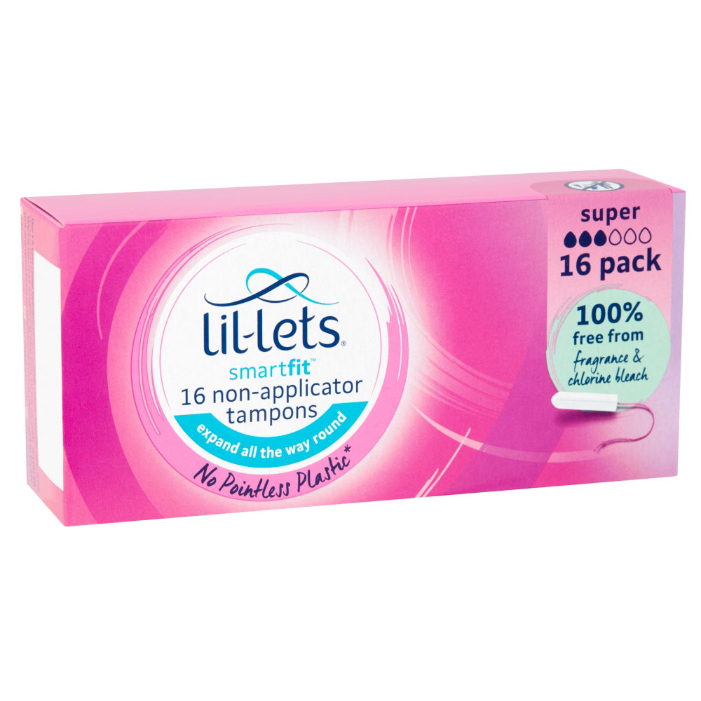Li-Lets Super Non-Applicator Tampons 16 pack Image 4