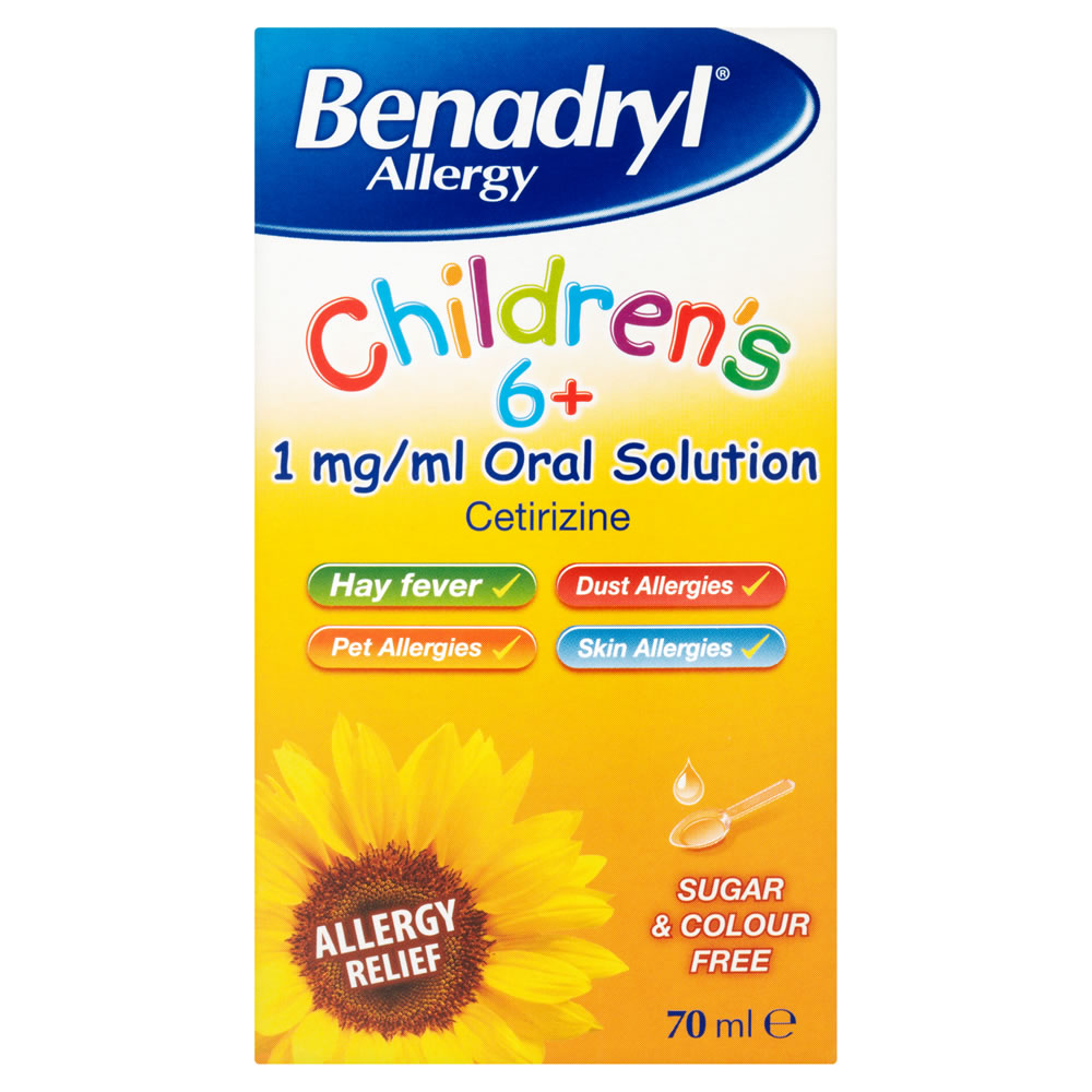 Benadryl Children's Allergy Relief 6+ Oral Soultion 70ml Image