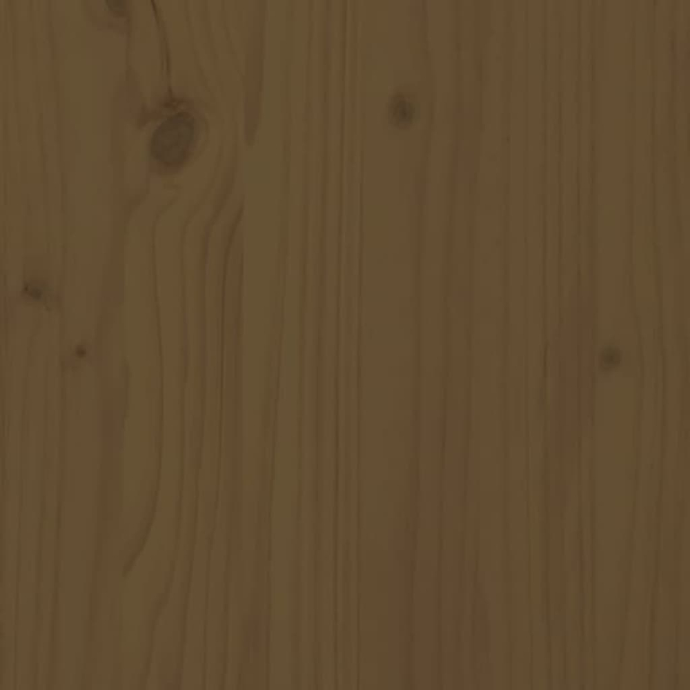 vidaXL Single Door Single Drawer 2 Shelf Honey Brown Solid Pine Wood Highboard Image 7