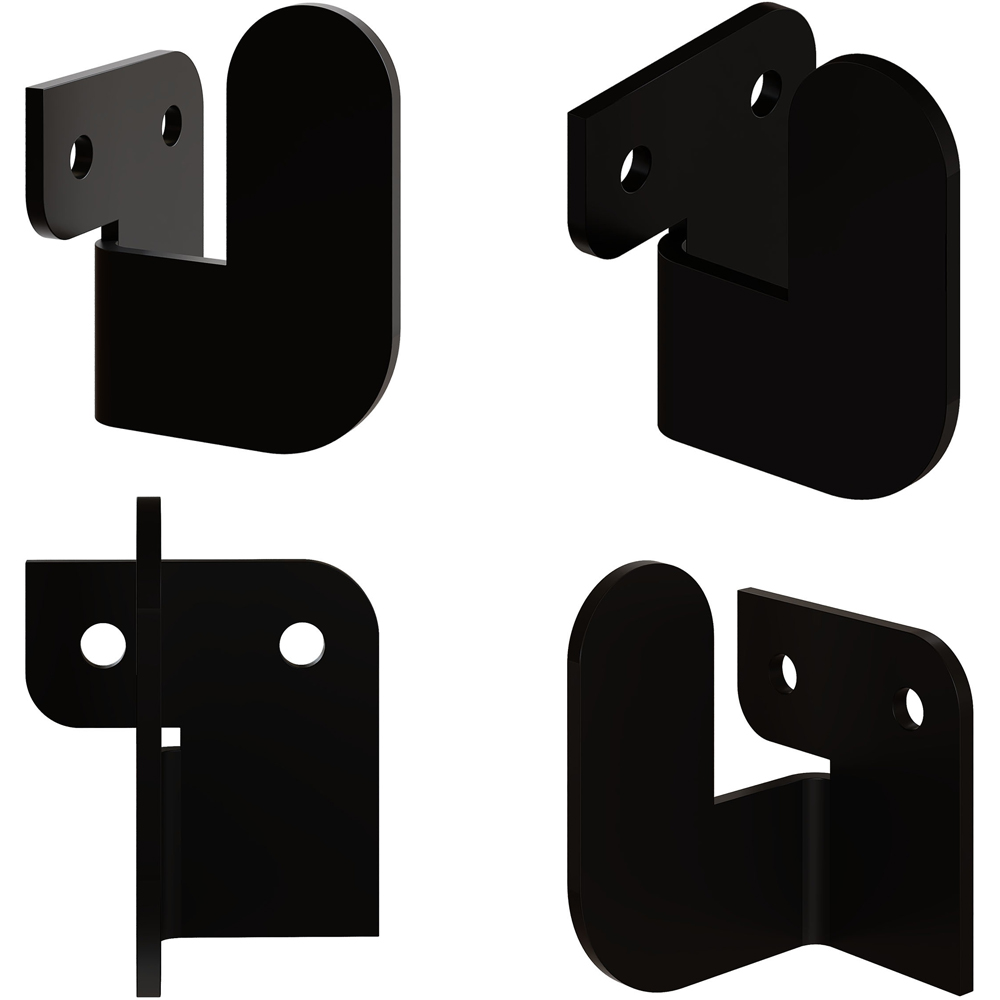 Decortie Luxa Black Metal Modern Wall Hook 3 Pack Image 3